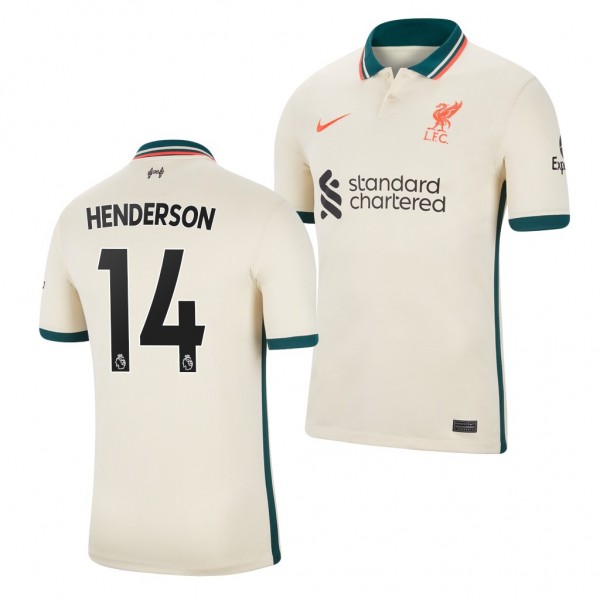 Men's Jordan Henderson Liverpool 2021-22 Away Jersey Tan Replica