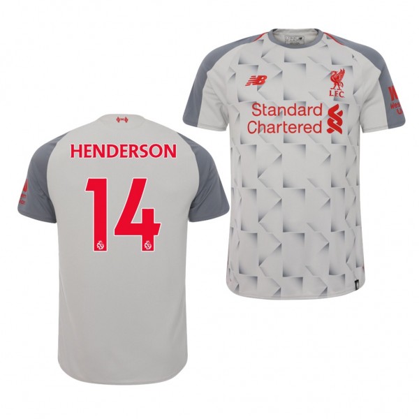 Men's Third Liverpool Jordan Henderson Light Grey Jersey