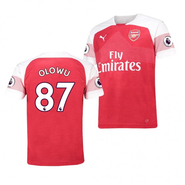 Men's Arsenal Replica Joseph Olowu Jersey Red