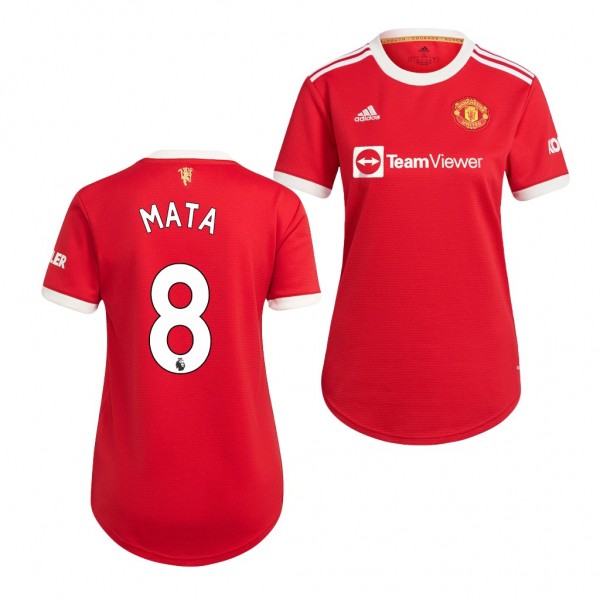 Women's Juan Mata Jersey Manchester United Home Red Replica 2021-22