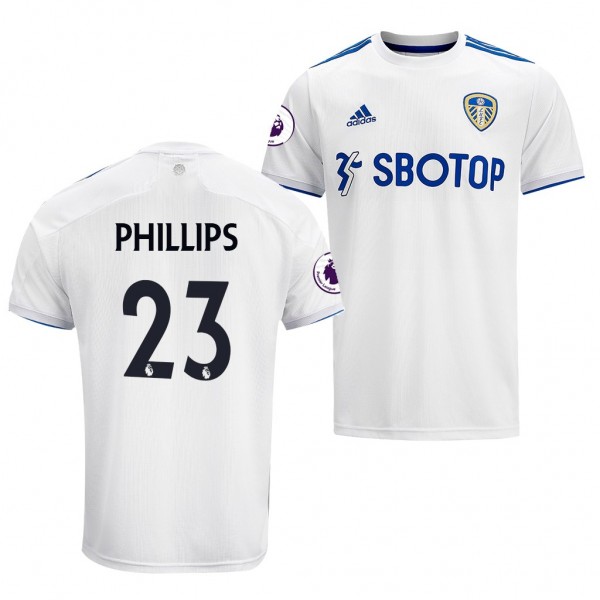 Men's Kalvin Phillips Jersey Leeds United Home White 2021 Authentic