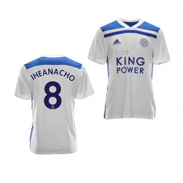 Men's Third Leicester City Kelechi Iheanacho Jersey White