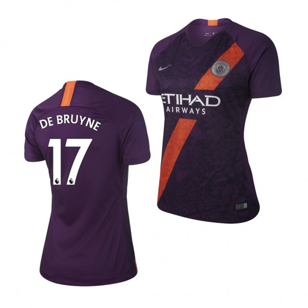 Men's Third Manchester City Kevin De Bruyne Jersey Purple