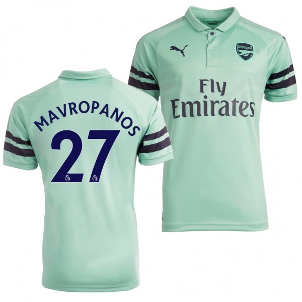 Men's Third Arsenal Konstantinos Mavropanos Turquoise Jersey