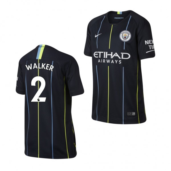 Youth Away Manchester City Kyle Walker Jersey Navy