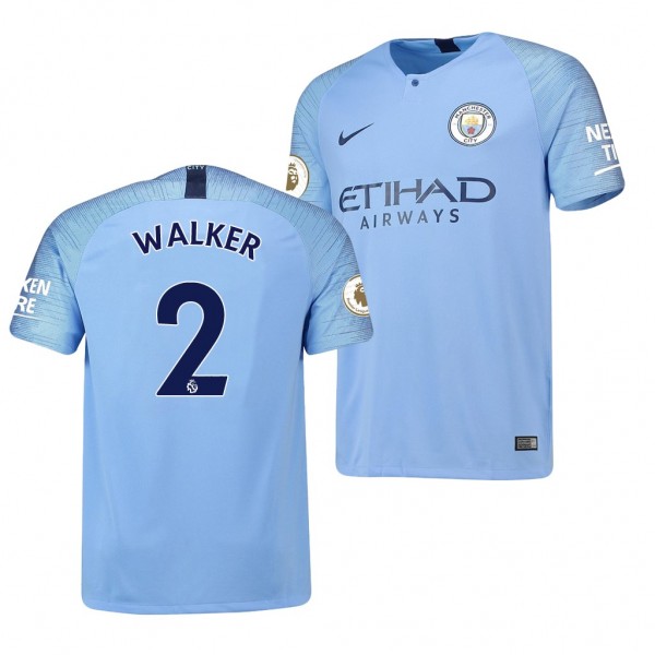 Men's Manchester City Replica Kyle Walker Jersey Light Blue