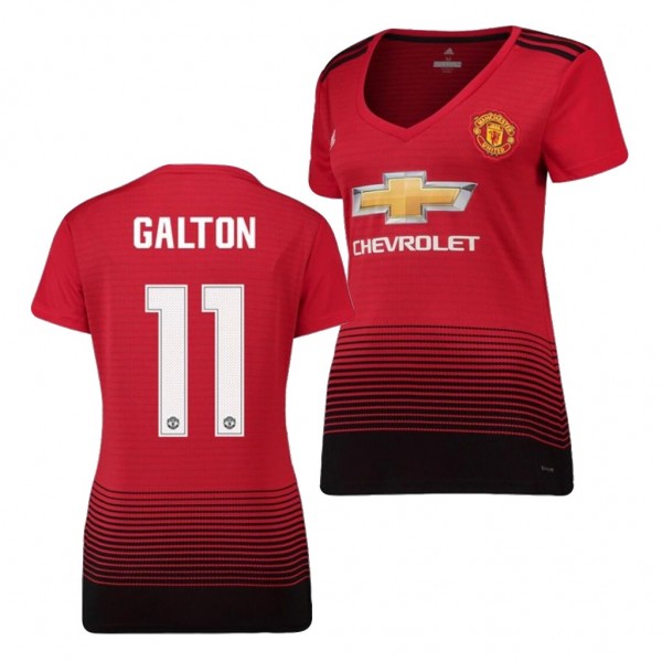 Men's Manchester United Leah Galton 18-19 FA Championship Red Jersey