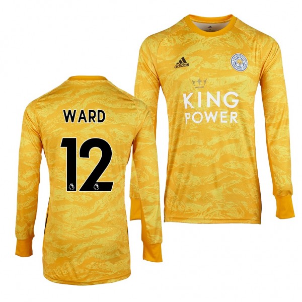 Men's Leicester City Danny Ward Jersey Goalkeeper 19-20 Long Sleeve Adidas