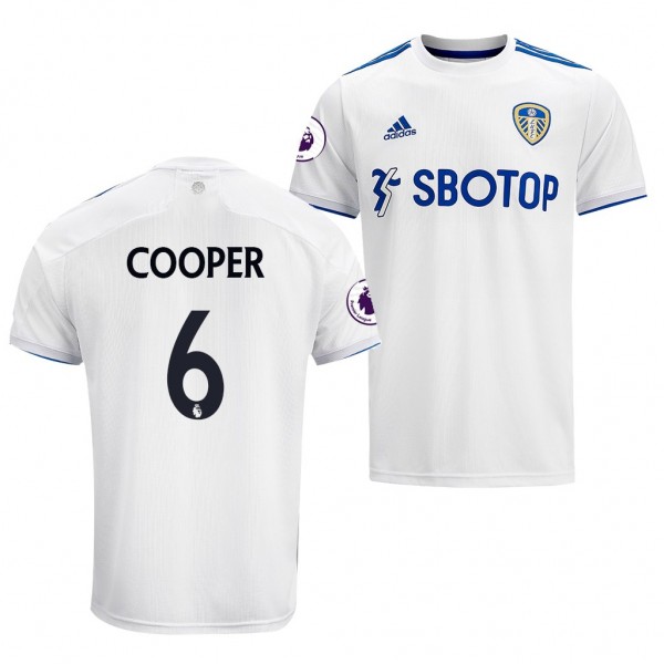 Men's Liam Cooper Jersey Leeds United Home White 2021 Authentic