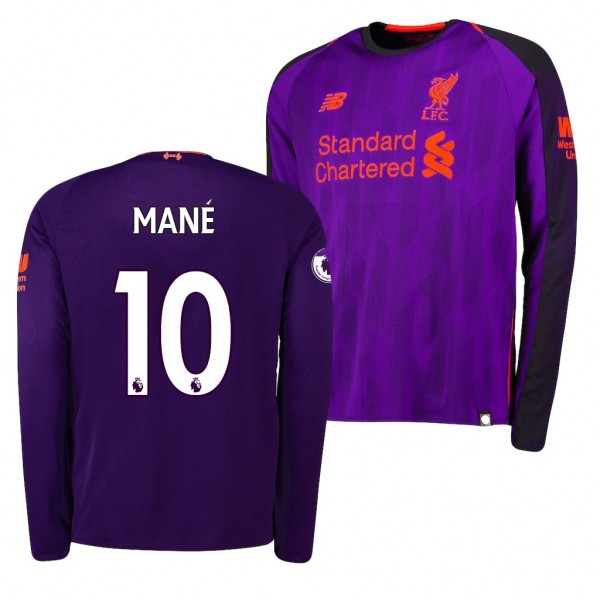 Men's Liverpool Sadio Mane Away Purple Jersey Outlet