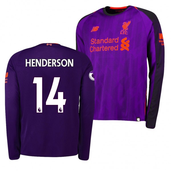 Men's Liverpool Jordan Henderson Away Purple Jersey Outlet