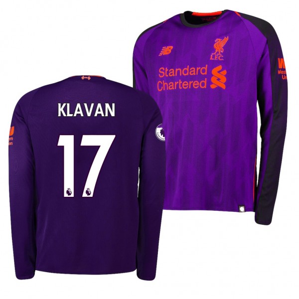 Men's Liverpool Ragnar Klavan Away Purple Jersey