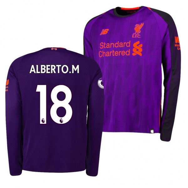 Men's Liverpool Alberto Moreno Away Purple Jersey Buy