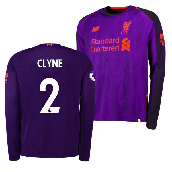Men's Liverpool Nathaniel Clyne Away Purple Jersey Outlet