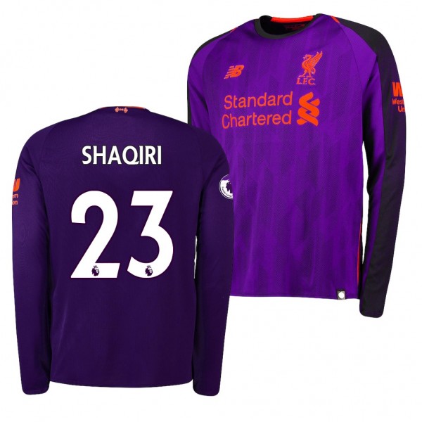 Men's Liverpool Xherdan Shaqiri Away Purple Jersey