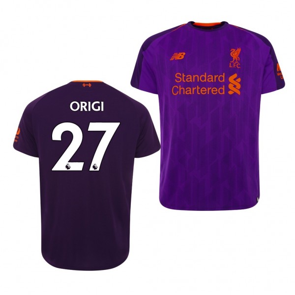 Men's Liverpool Divock Origi Away Purple Jersey