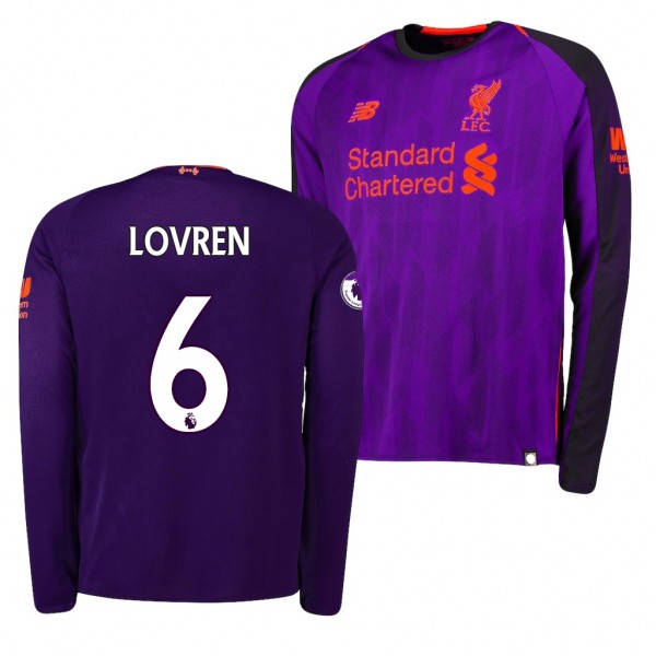 Men's Liverpool Dejan Lovren Away Purple Jersey Online