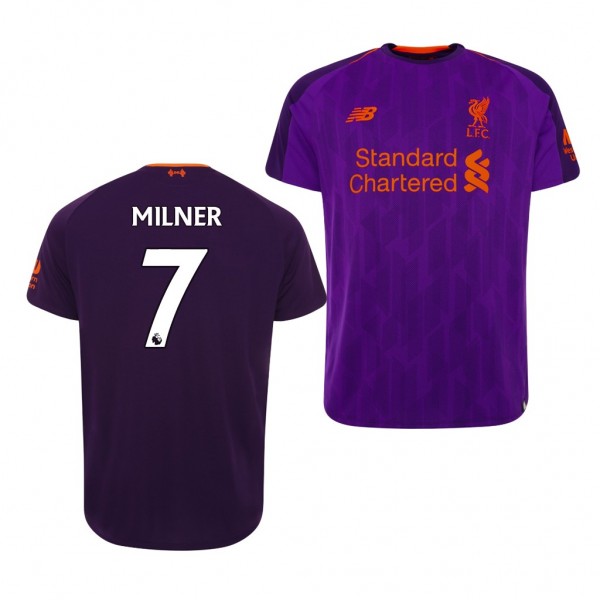 Men's Liverpool James Milner Away Purple Jersey