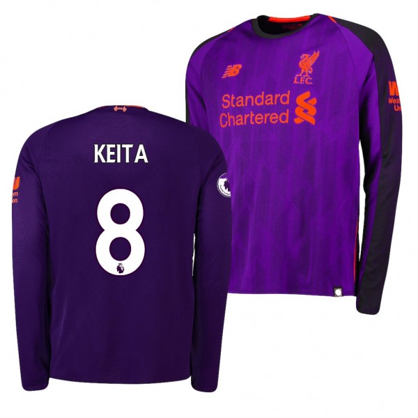 Men's Liverpool Naby Keita Away Purple Jersey