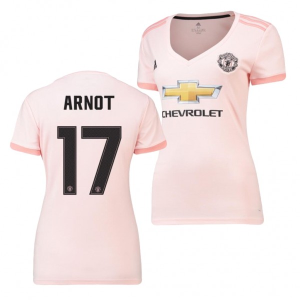 Men's Manchester United Lizzie Arnot 18-19 FA Championship Pink Jersey