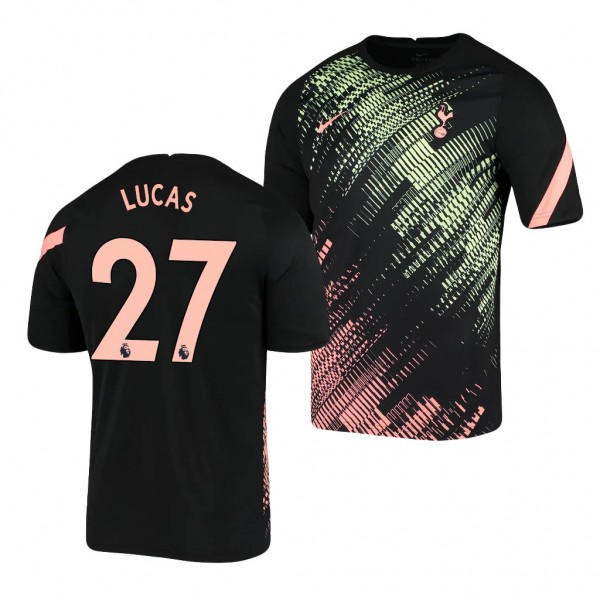 Men's Lucas Moura Tottenham Hotspur Pre-Match Jersey Black 2021 Replica
