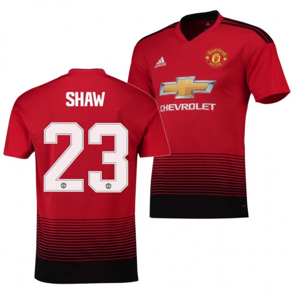 Men's Manchester United Luke Shaw Jersey Cup Red