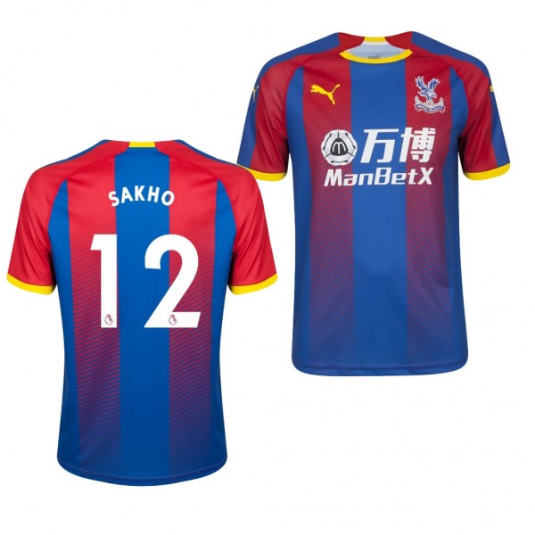Men's Crystal Palace Home Mamadou Sakho Jersey Blue Red