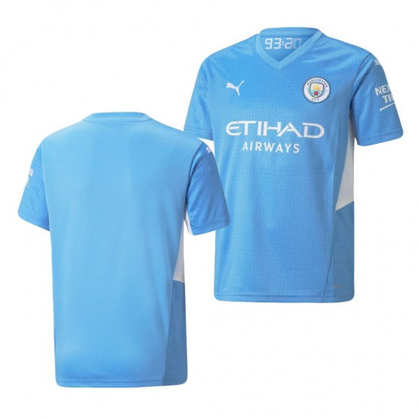 Youth Jersey Manchester City 2021-22 Light Blue Home Replica