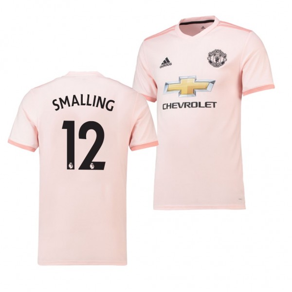 Men's Manchester United Chris Smalling Away Pink Jersey