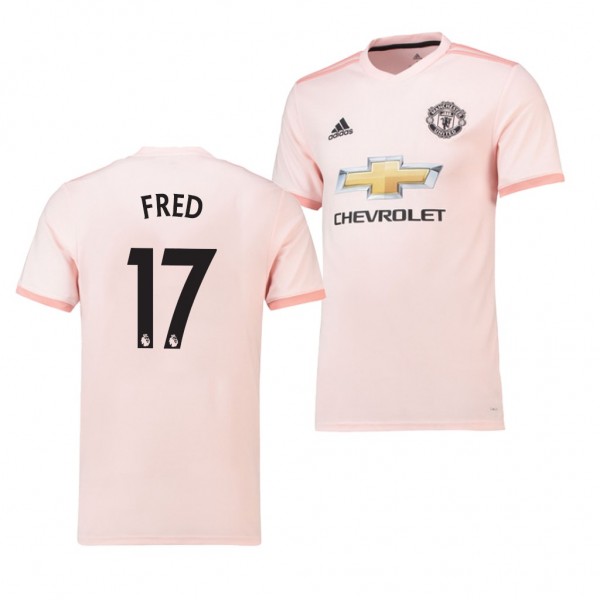 Men's Manchester United Fred Away Pink Jersey
