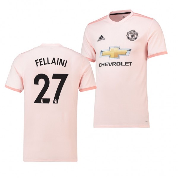 Men's Manchester United Marouane Fellaini Away Pink Jersey