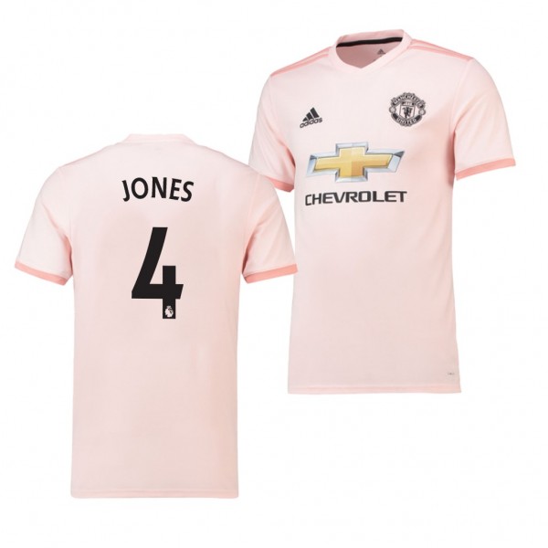 Men's Manchester United Phil Jones Away Pink Jersey