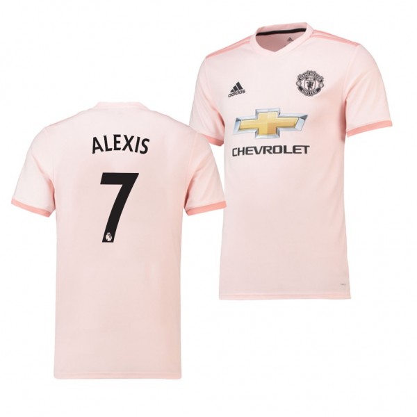 Men's Manchester United Alexis Sanchez Away Pink Jersey