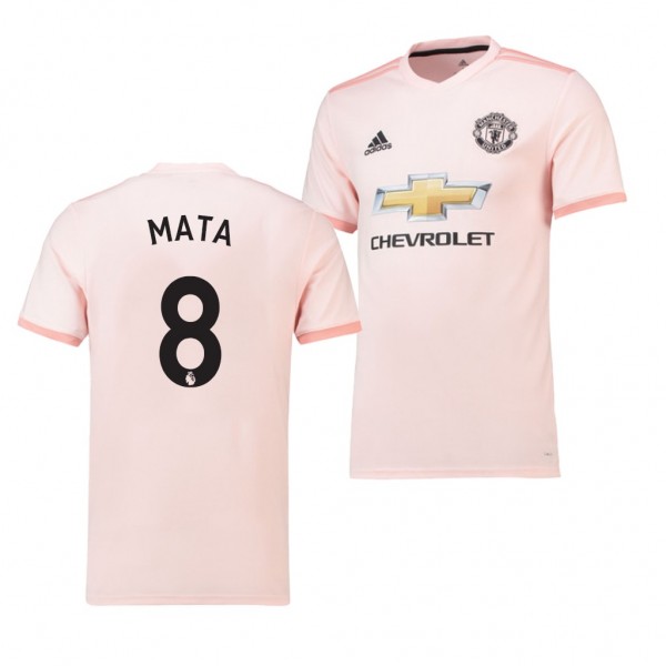 Men's Manchester United Juan Mata Away Pink Jersey