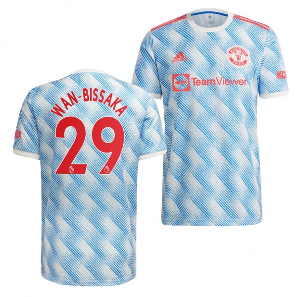 Youth Aaron Wan-Bissaka Jersey Manchester United 2021-22 White Away Replica