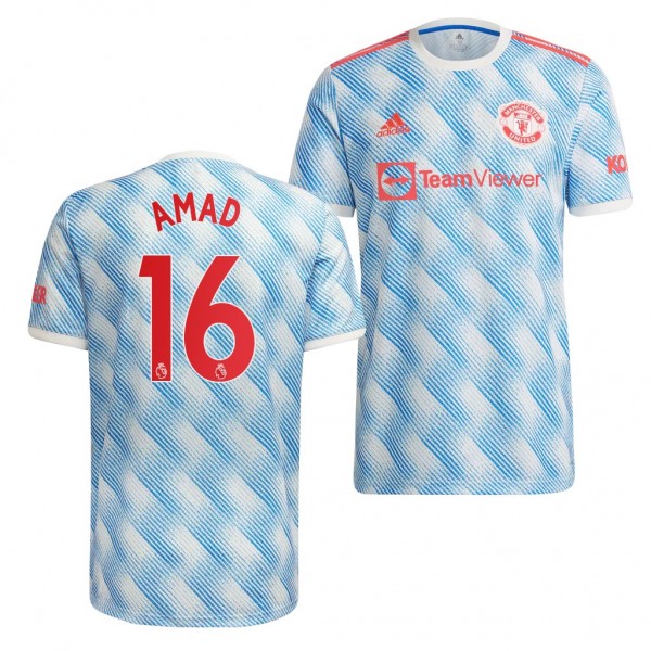 Youth Amad Diallo Jersey Manchester United 2021-22 White Away Replica