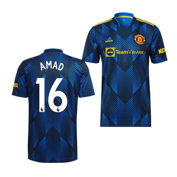 Youth Amad Diallo Jersey Manchester United 2021-22 Blue Third Replica