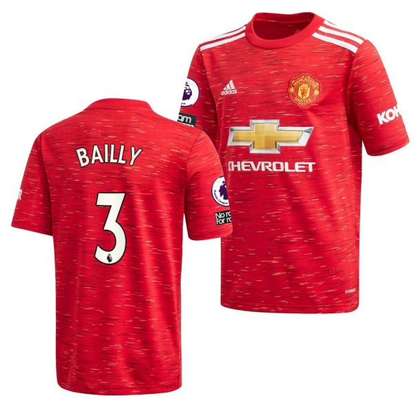 Youth Eric Bailly Jersey Manchester United Red Home 2021 Replica