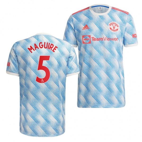 Youth Harry Maguire Jersey Manchester United 2021-22 White Away Replica
