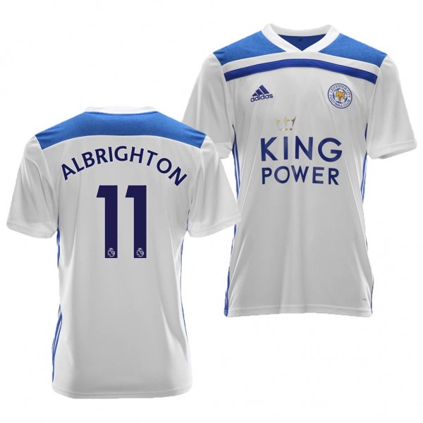 Men's Third Leicester City Marc Albrighton White Jersey