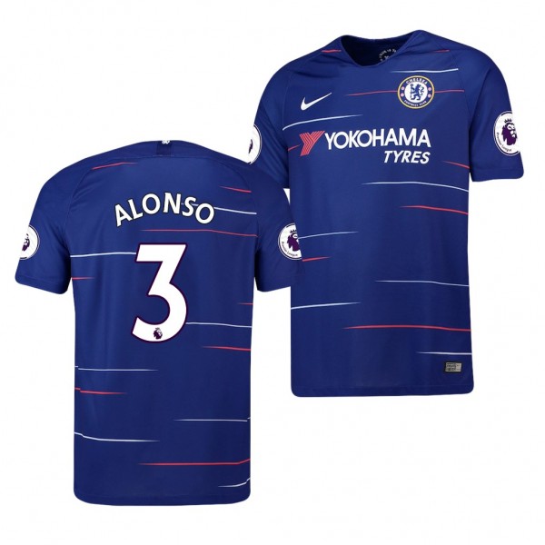Men's Chelsea Replica Marcos Alonso Jersey Home