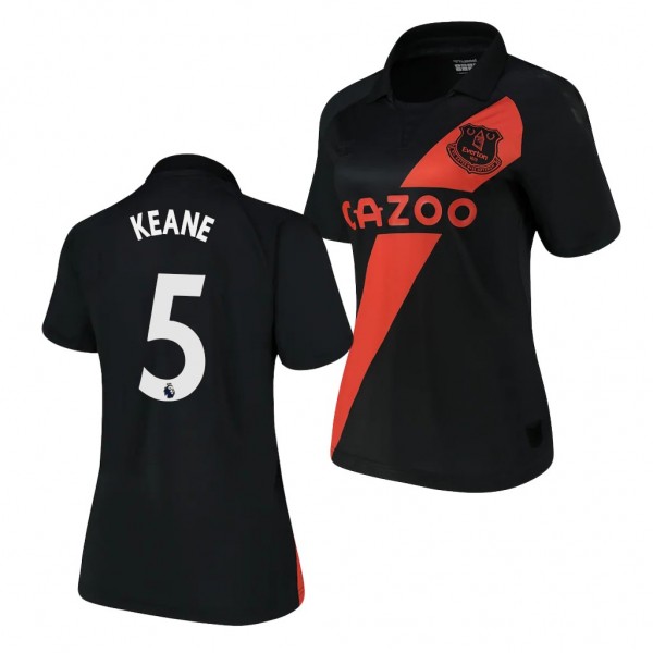 Women's Michael Keane Jersey Everton Away Black 2021-22