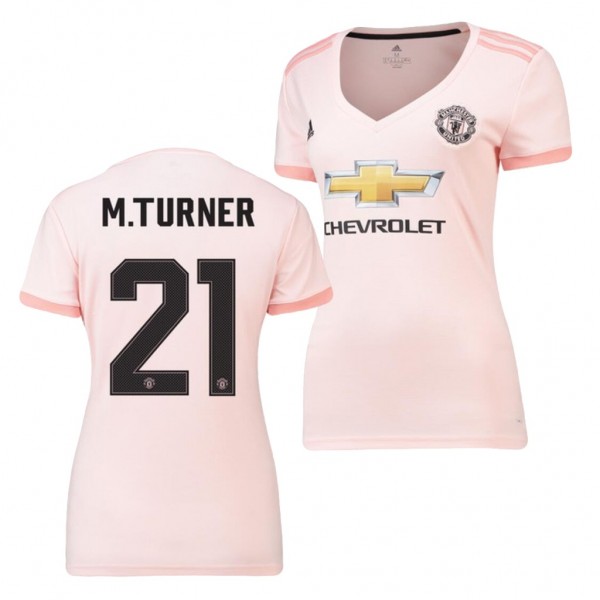 Men's Manchester United Millie Turner 18-19 FA Championship Pink Jersey