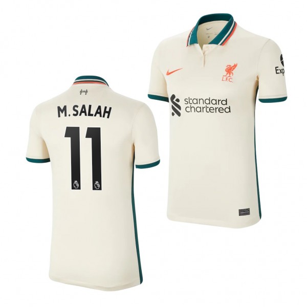 Women's Mohamed Salah Jersey Liverpool Away Tan Replica 2021-22