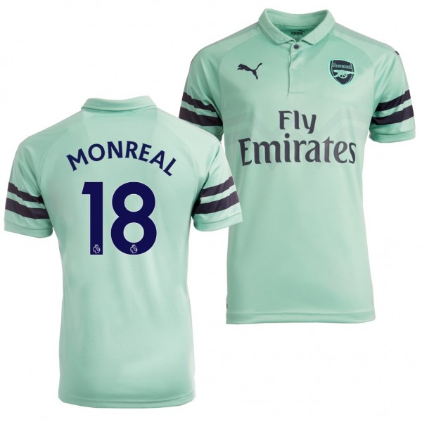 Men's Third Arsenal Nacho Monreal Turquoise Jersey