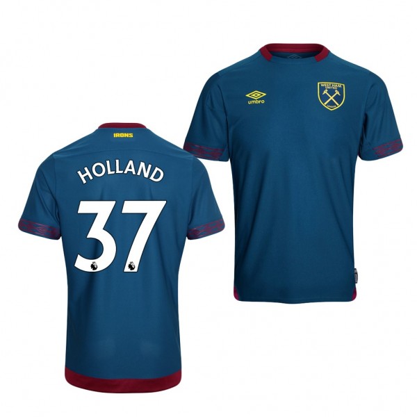Youth Away West Ham United Nathan Holland Jersey Dark Teal