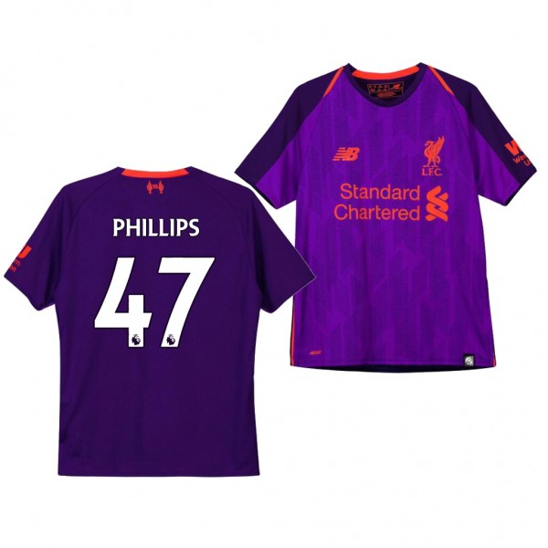 Youth Away Liverpool Nathaniel Phillips Jersey Purple