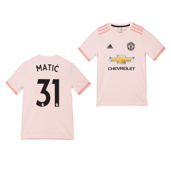 Youth Away Manchester United Nemanja Matic Jersey Pink