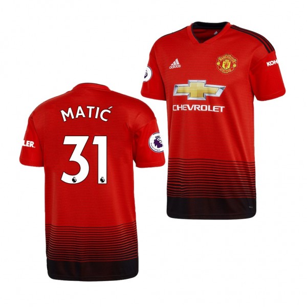 Men's Manchester United Replica Nemanja Matic Red Jersey
