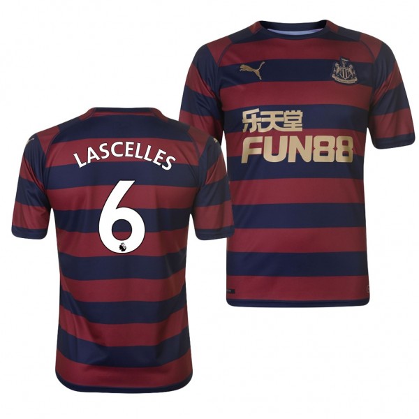 Men's Newcastle United Jamaal Lascelles Away Navy Red Jersey